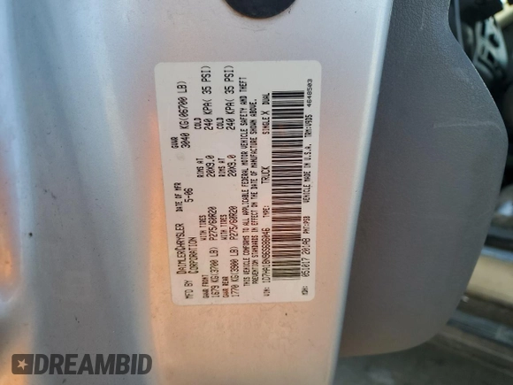 2006 Dodge 1500 SLT with VIN 1D7HA18N96S686046, listed as a Copart auction lot 49552205 with 193,050 mi miles and Salvage Title. Bid and sale history available at carsss.com. Image 12.