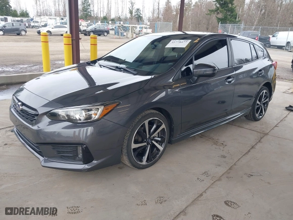 2022 Subaru Impreza Sport with VIN 4S3GTAM68N3717598, listed as a IAAI auction lot 41778477 with 36,555 mi miles. Bid and sale history available at carsss.com. Image 18.