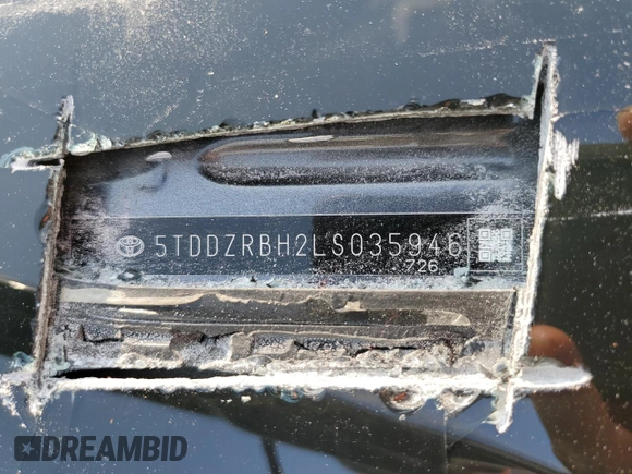 2020 Toyota Highlander Limited with VIN 5TDDZRBH2LS035946, listed as a Copart auction lot 57415655 with 47,018 mi miles and Salvage title. Bid and sale history available at DreamBid. Image 13.