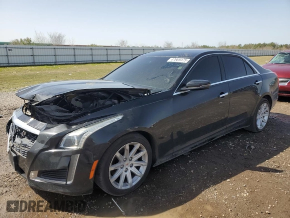 2014 Cadillac CTS Sedan RWD with VIN 1G6AP5SX1E0184009, listed as a Copart auction lot 47669475 with 125,314 mi miles and Salvage Title. Bid and sale history available at carsss.com. Image 1.