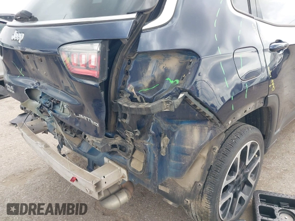 2018 Jeep Compass Limited with VIN 3C4NJDCB8JT206081, listed as a IAAI auction lot 42400790 with 127,931 mi miles and . Bid and sale history available at DreamBid. Image 6.