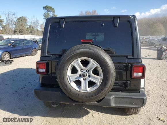 2019 Jeep Wrangler Unlimited Sport S with VIN 1C4HJXDG9KW555447, listed as a Copart auction lot 83659034 with 77,389 mi miles and Salvage Title. Bid and sale history available at carsss.com. Image 6.