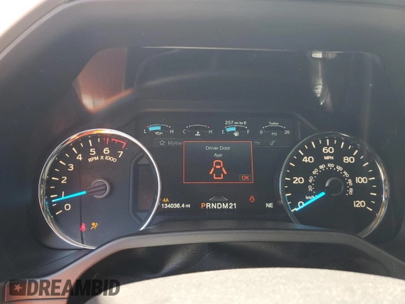 2015 Ford F-150 XLT with VIN 1FTEW1EG4FKD27840, listed as a Copart auction lot 57405215 with 134,036 mi miles and Salvage title. Bid and sale history available at DreamBid. Image 9.