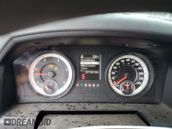 2013 Ram 2500 Big Horn with VIN 3C6UR5DL8DG569521, listed as a Copart auction lot 56669875 with 227,420 mi miles and Salvage title. Bid and sale history available at DreamBid. Image 9.