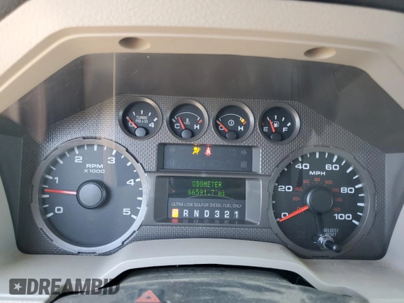 2010 Ford F-250 XL with VIN 1FTSX2BR7AEB17560, listed as a Copart auction lot 61252175 with 66,591 mi miles and Salvage title. Bid and sale history available at DreamBid. Image 9.