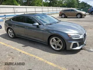2022 Audi A5 Sportback S line Premium with VIN WAUDACF57NA029920, listed as a Copart auction lot 50598924 with 30,345 mi miles and Salvage Title. Bid and sale history available at carsss.com. Image 4.