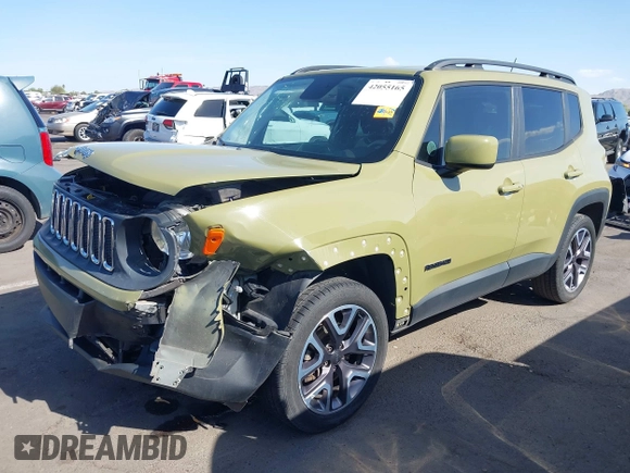2015 Jeep Renegade Latitude with VIN ZACCJBBT7FPB35993, listed as a IAAI auction lot 42055165 with 65,413 mi miles. Bid and sale history available at carsss.com. Image 18.