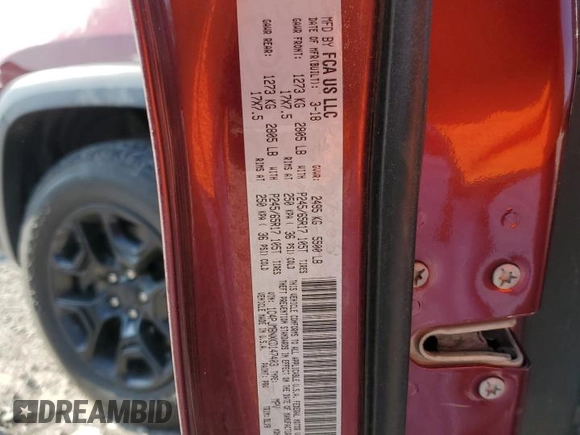 2019 Jeep Cherokee Trailhawk Elite with VIN 1C4PJMBNXKD147403, listed as a Copart auction lot 61609245 with 58,636 mi miles and Clean title. Bid and sale history available at DreamBid. Image 12.