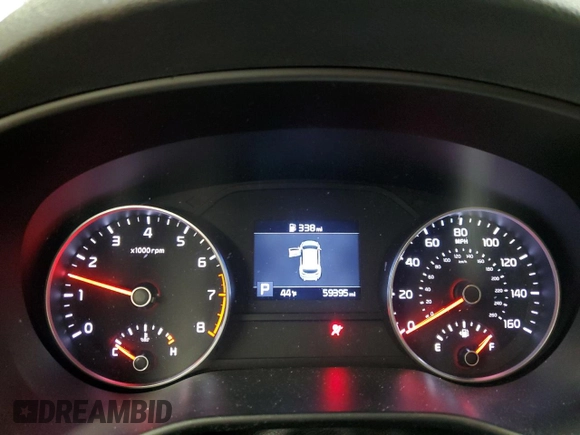 2020 Kia Sportage LX with VIN KNDPM3AC2L7689662, listed as a Copart auction lot 50983135 with 59,395 mi miles and Salvage Title. Bid and sale history available at DreamBid. Image 9.