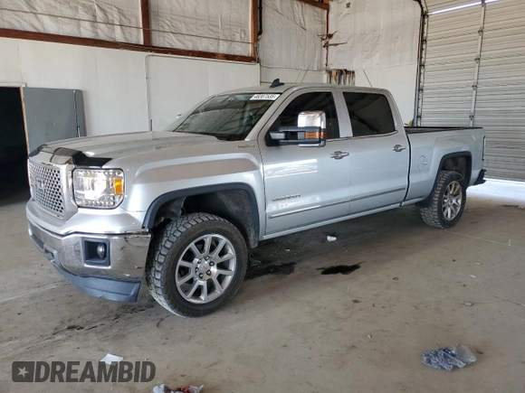 2015 GMC Sierra 1500 SLT with VIN 3GTU2VEC3FG146215, listed as a Copart auction lot 48387535 with 193,595 mi miles and Salvage Title. Bid and sale history available at DreamBid. Image 1.