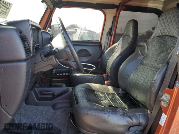 2001 Jeep Wrangler SE with VIN 1J4FA29P21P304534, listed as a Copart auction lot 50096735 with 161,181 mi miles and Salvage Title. Bid and sale history available at carsss.com. Image 7.