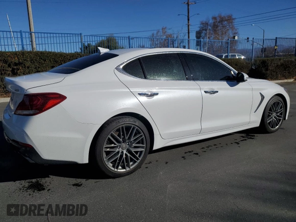 2019 Genesis G70 2.0T Advanced with VIN KMTG34LA1KU026797, listed as a Copart auction lot 89213515 with 29,777 mi miles and Salvage Title. Bid and sale history available at carsss.com. Image 3.