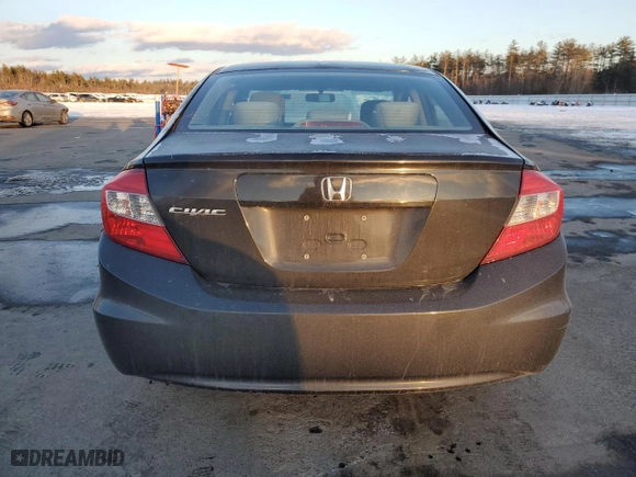 2012 Honda Civic Sdn EX with VIN 2HGFB2F82CH580575, listed as a Copart auction lot 43439415 with 157,424 mi miles and Salvage Title. Bid and sale history available at carsss.com. Image 6.