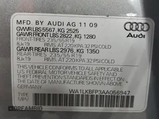 2010 Audi Q5 with VIN WA1LKBFP3AA056947, listed as a Copart auction lot 42567215 with 98,656 mi miles and Salvage title. Bid and sale history available at DreamBid. Image 14.