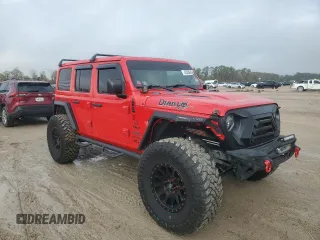 2018 Jeep Wrangler Unlimited Rubicon z VIN 1C4HJXFN3JW148119, wystawiony jako Copart lot #85839454 z przebiegiem Nie podano mil oraz Szkoda całkowita • Salvage title. Historia ofert i sprzedaży dostępna na DreamBid. Obrazek 4.