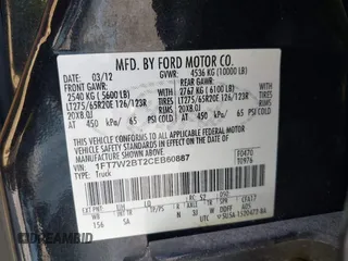 2012 Ford F-250 XL с VIN 1FT7W2BT2CEB60887, выставлен на аукционе IAAI как лот 42493100 с пробегом 281 898 миль миль и . История ставок и продаж доступна на DreamBid. Изображение 9.
