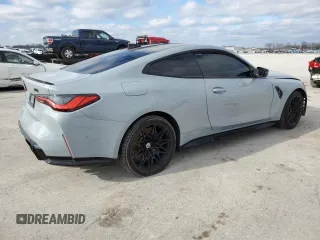 2023 BMW M4 Competition xDrive with VIN WBS43AZ01PCM53210, listed as a Copart auction lot 82760343 with 0 mi miles. Bid and sale history available at carsss.com. Image 3.