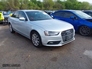 2013 Audi A4 Premium with VIN WAUBFAFL9DN030506, listed as a IAAI auction lot 41920924 with 168,770 mi miles. Bid and sale history available at carsss.com. Image 1.