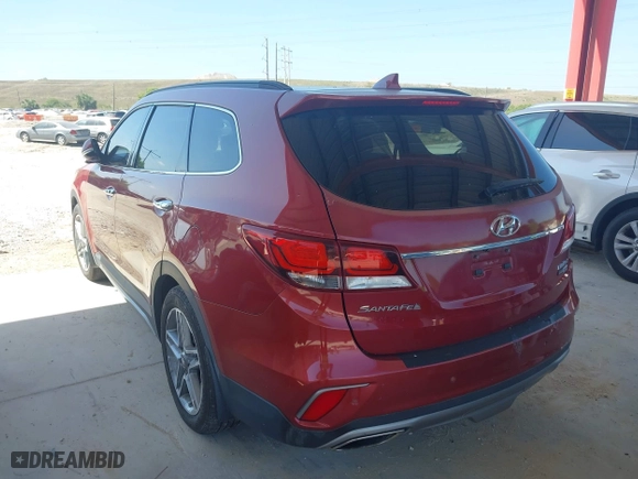 2017 Hyundai Santa Fe Limited Ultimate with VIN KM8SRDHF0HU252796, listed as a IAAI auction lot 42019749 with 122,066 mi miles. Bid and sale history available at carsss.com. Image 3.