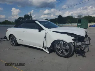 2018 Mercedes-Benz E 400 with VIN WDD1K6FB2JF033614, listed as a Copart auction lot 59001335 with 58,514 mi miles and Salvage title. Bid and sale history available at DreamBid. Image 4.