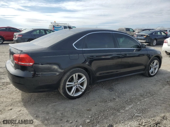 2014 Volkswagen Passat TDI SE w/Sunroof with VIN 1VWBN7A33EC033475, listed as a Copart auction lot 47461305 with 188,885 mi miles and Salvage Title. Bid and sale history available at carsss.com. Image 3.