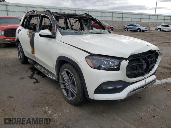 2021 Mercedes-Benz GLS with VIN 4JGFF5KE2MA446015, listed as a Copart auction lot 63478542 with Not Provided miles and Salvage Title. Bid and sale history available at carsss.com. Image 1.