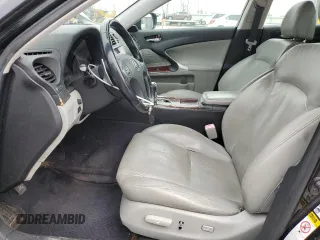 2006 Lexus IS 250 with VIN JTHCK262862007334, listed as a Copart auction lot 52905705 with 210,695 mi miles and Salvage Title. Bid and sale history available at DreamBid. Image 7.