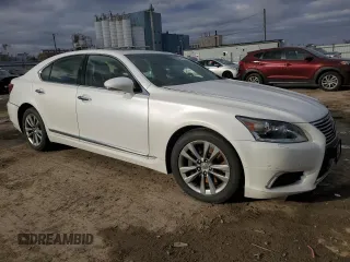 2014 Lexus LS 460 with VIN JTHCL5EF4E5021098, listed as a Copart auction lot 41411565 with 134,513 mi miles and Salvage title. Bid and sale history available at DreamBid. Image 4.