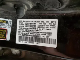 2013 Honda CR-V EX-L z VIN 5J6RM4H72DL002285, wystawiony jako Copart lot #55939585 z przebiegiem 163 350 mil mil oraz Szkoda całkowita • Salvage title. Historia ofert i sprzedaży dostępna na DreamBid. Obrazek 14.