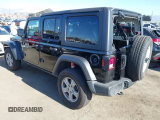 2022 Jeep Wrangler Unlimited Sport S with VIN 1C4HJXDN8NW263081, listed as a IAAI auction lot 41113466 with 34,238 mi miles. Bid and sale history available at carsss.com. Image 3.