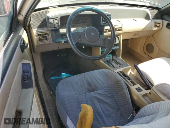 1989 Ford Mustang with VIN 1FABP41A2KF192787, listed as a Copart auction lot 55306575 with 14,103 mi miles and Clean title. Bid and sale history available at DreamBid. Image 8.