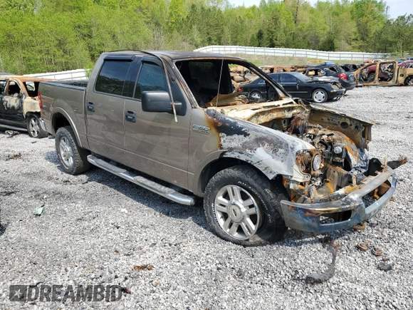 2004 Ford F-150 XLT with VIN 1FTPW14554KC21841, listed as a Copart auction lot 52446145 with 0 mi miles and Salvage Title. Bid and sale history available at carsss.com. Image 4.