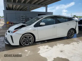 2020 Toyota Prius L Eco with VIN JTDKARFU0L3125927, listed as a Copart auction lot 63796095 with 21,895 mi miles and Salvage title. Bid and sale history available at DreamBid. Image 1.