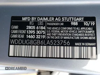 2020 Mercedes-Benz S S 560 with VIN WDDUG8GB6LA523756, listed as a Copart auction lot 55648464 with Not Provided miles and Salvage Title. Bid and sale history available at carsss.com. Image 12.