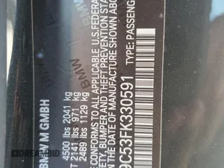 2015 BMW M4 with VIN WBS3R9C53FK330591, listed as a Copart auction lot 67761113 with 23,799 mi miles. Bid and sale history available at carsss.com. Image 12.