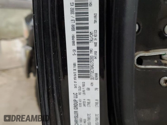 2010 Dodge Ram 2500 ST with VIN 3D7TT2CT6AG175393, listed as a Copart auction lot 51225855 with 160,983 mi miles and Salvage Title. Bid and sale history available at carsss.com. Image 12.