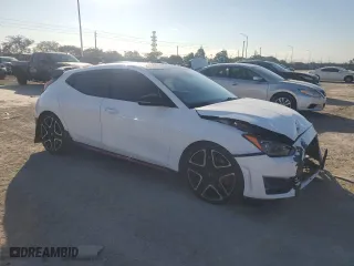 2022 Hyundai Veloster N with VIN KMHT36AH9NU012056, listed as a Copart auction lot 82224154 with 55,500 mi miles and Salvage Title. Bid and sale history available at carsss.com. Image 4.