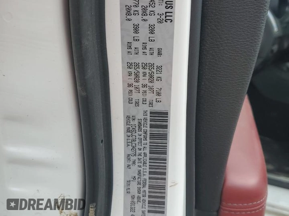 2020 Dodge Durango R/T with VIN 1C4SDJCT8LC342775, listed as a Copart auction lot 48248035 with 133,976 mi miles and Salvage title. Bid and sale history available at DreamBid. Image 13.
