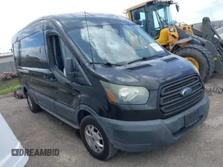 2015 Ford Transit Cargo with VIN 1FTYR2CM8FKA84486, listed as a IAAI auction lot 42009810 with 133,864 mi miles. Bid and sale history available at carsss.com. Image 1.
