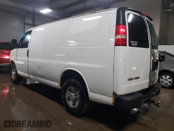 2012 Chevrolet Express Cargo Van with VIN 1GCWGFCA8C1100293, listed as a Copart auction lot 50470195 with 250,615 mi miles and Salvage Title. Bid and sale history available at carsss.com. Image 2.