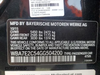 2016 BMW 7 Series 740i с VIN WBA7E2C54GG504200, выставлен на аукционе Copart как лот 46369885 с пробегом 70 606 миль миль и Списание • Salvage title. История ставок и продаж доступна на DreamBid. Изображение 13.