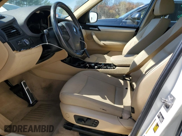 2013 BMW X3 xDrive28i with VIN 5UXWX9C54D0A09096, listed as a Copart auction lot 52481325 with Not Provided miles and Clean Title. Bid and sale history available at DreamBid. Image 7.