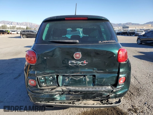 2014 FIAT 500L Easy with VIN ZFBCFABH1EZ023992, listed as a Copart auction lot 76139854 with 131,118 mi miles and Salvage Title. Bid and sale history available at carsss.com. Image 6.
