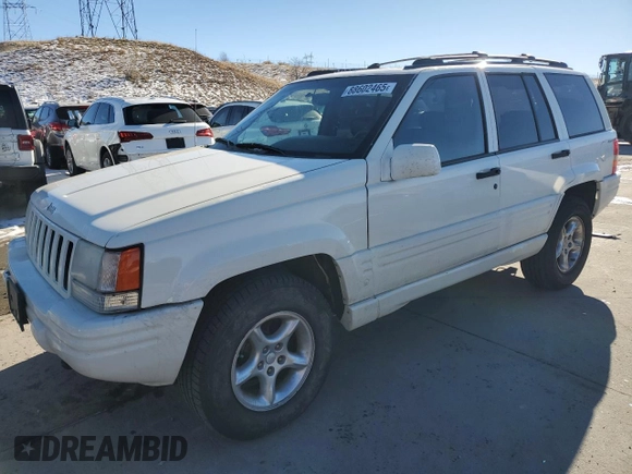1998 Jeep Grand Cherokee Limited with VIN 1J4GZ88Z9WC180182, listed as a Copart auction lot 88602465 with 266,008 mi miles and Clean Title. Bid and sale history available at carsss.com. Image 1.