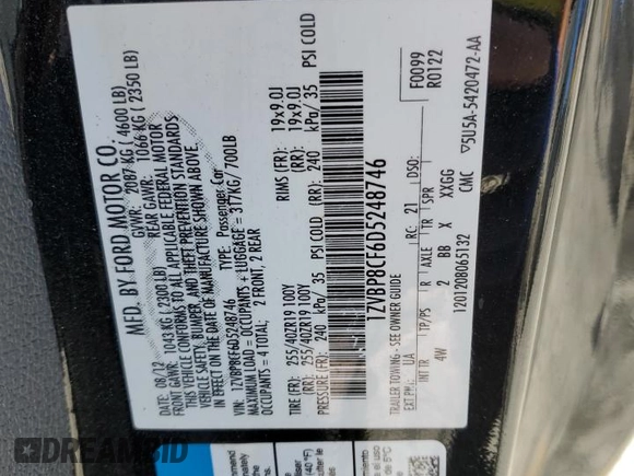 2013 Ford Mustang GT with VIN 1ZVBP8CF6D5248746, listed as a Copart auction lot 49592435 with Not Provided miles and Salvage Title. Bid and sale history available at carsss.com. Image 13.