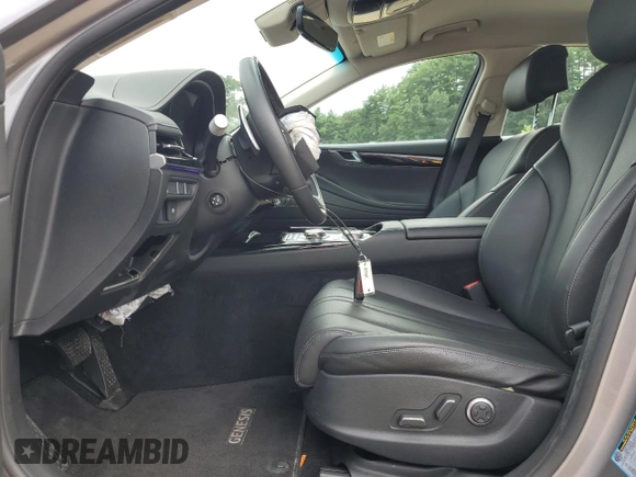 2023 Genesis G80 2.5T with VIN KMTGB4SC4PU193054, listed as a Copart auction lot 66699664 with 26,074 mi miles and Salvage Title. Bid and sale history available at DreamBid. Image 7.