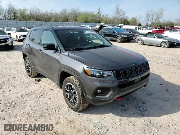 2024 Jeep Compass Trailhawk with VIN 3C4NJDDN7RT156682, listed as a Copart auction lot 50811795 with 8,088 mi miles and Salvage title. Bid and sale history available at DreamBid. Image 12.