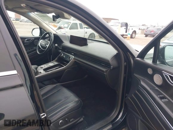 2021 Genesis GV80 with VIN KMUHCESC9MU063172, listed as a IAAI auction lot 41485442 with 69,590 mi miles and . Bid and sale history available at DreamBid. Image 5.