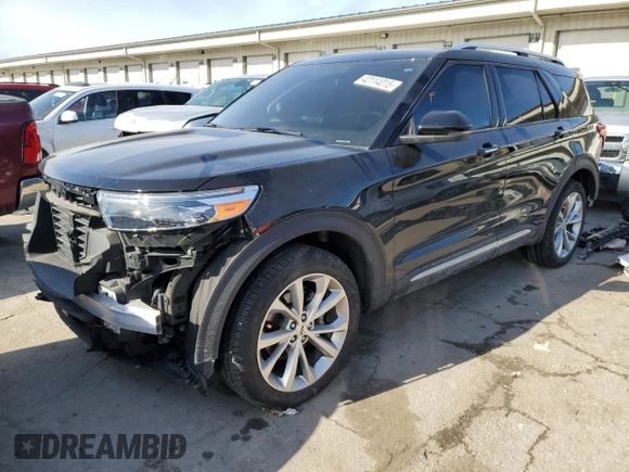 2023 Ford Explorer Platinum with VIN 1FM5K8HCXPGB48019, listed as a Copart auction lot 42114015 with 20,440 mi miles and Salvage title. Bid and sale history available at DreamBid. Image 1.