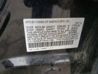 2019 Acura ILX Premium z VIN 19UDE2F73KA011088, wystawiony jako Copart lot #55150535 z przebiegiem 59 942 mil mil oraz Nie do naprawy • Non repairable. Historia ofert i sprzedaży dostępna na DreamBid. Obrazek 13.